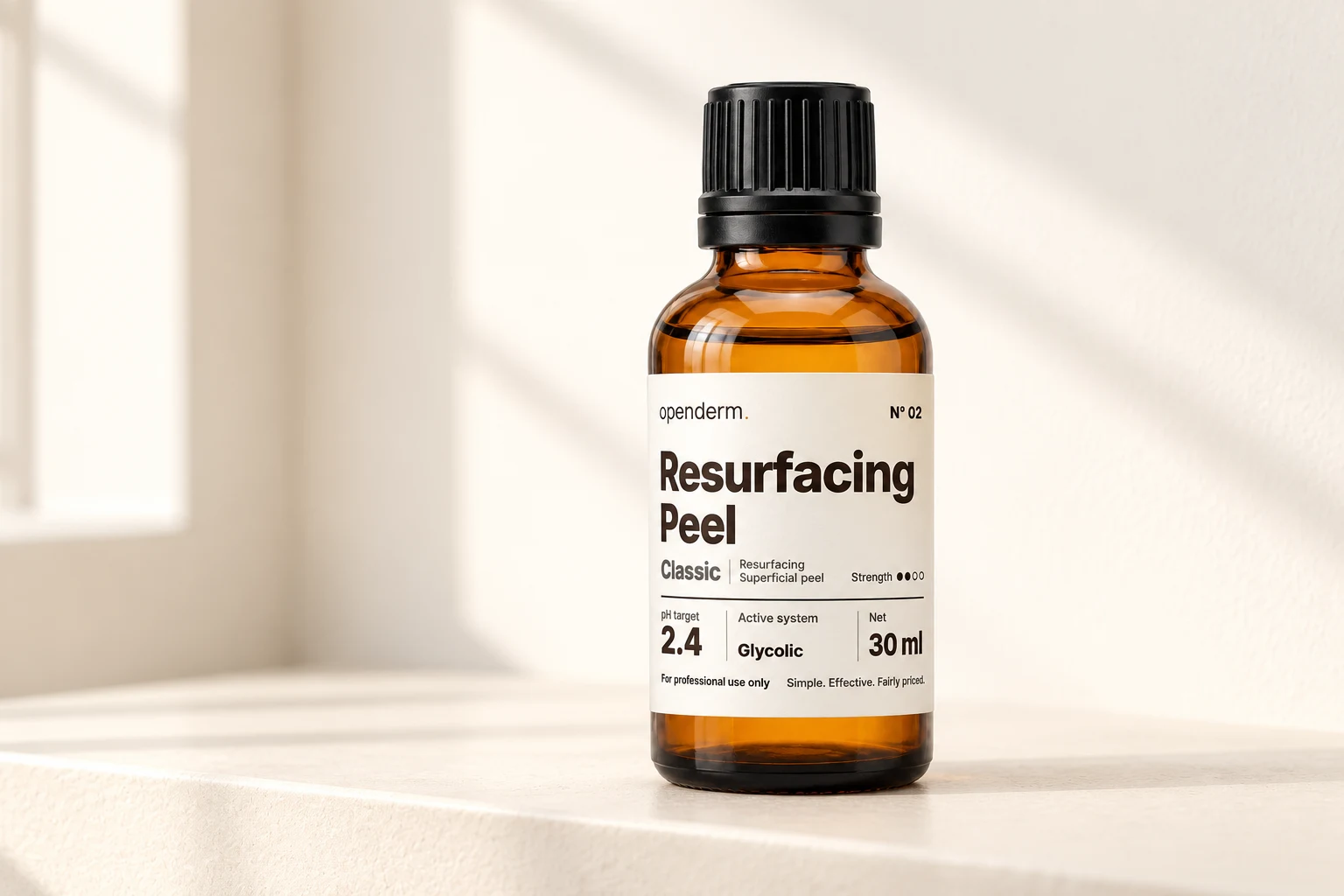 Resurfacing Peel Classic in soft window light